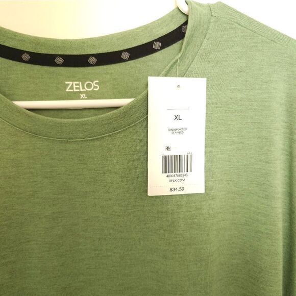 Mens Green Zelos Athletic Tee Shirt - Picture 2 of 5